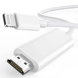 [Apple MFi-Zertifiziert] Lightning auf HDMI-Kabel für iPhone auf TV, 1080P Digitales AV-Adapter Bildschirm Sync Connector Kompatibel für iPhone 14 12 11 XS XR X, für TV Projektor Monitor, 2M