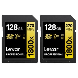 Lexar Professional SDXC 128GB 1800x UHS-II V60 2er-Pack