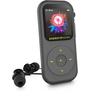 Energy Sistem Handy MP4-Player mit FM Radio microSD bis 128GB IPS Display Touch tragbarer Musikplayer Video Player kompakt grau