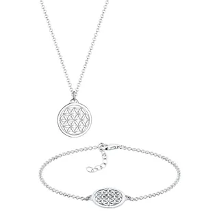 Elli Schmuckset Lebensblume 925 Sterling Silber
