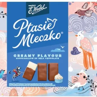 Wedel "Ptasie Mleczko" Schaumzuckerkonfekt mit Sahnegeschmack 340g