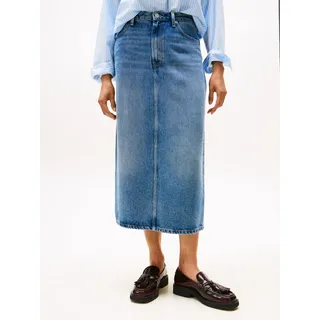 Tommy Hilfiger Jeansrock TOMMY HILFIGER "DNM LANA MIDI HW SKIRT", Damen, Gr. 36, lana, Denim/Jeans, Obermaterial: 100% Lyocell, unifarben, normal wadenlang, Röcke Jeansrock