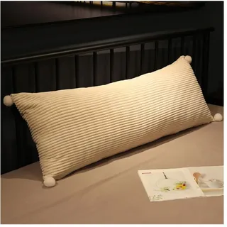 ANWEALTH Rückenkissen Lesekissen für Bett Sofa langes rechteckiges Rückenstützkissen Couchkissen großes Keilkissen zur Lendenwirbelpositionierung Lesekissen (Beige 150 x 45 cm)