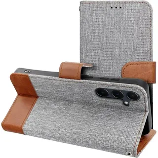 JEANS Book passend für Xiaomi Redmi Note 14 4G (GLOBAL - 163.25mm x 76.55mm x 8.16mm) grau - Grau