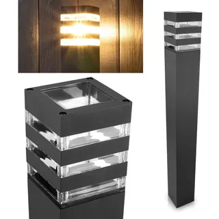 LUMILED Wegeleuchte Außen Pollerleuchte Außenstehleuchte Stehlampe Außenleuchte Außenbeleuchtung Gartenleuchte Wegelampe 80cm IP44 E27 Fassung ...