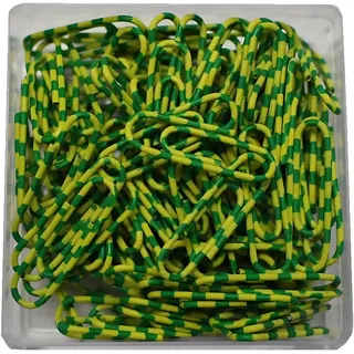 Alco Briefklammer ZEBRA Metall 28mm gelb-grün 100 Stück