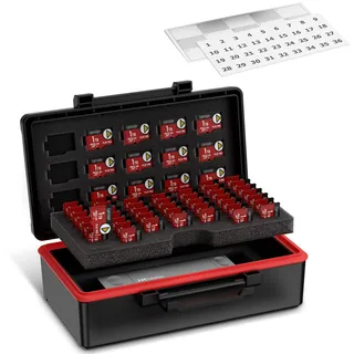 Kiorafoto Speicherkarten Etui Tasche Aufbewahrung wasserdicht für 58x Micro SD / TF – mit Speicherkarten Etiketten, Speicherkarten MSD Schutzbox Tragetasche SD Karten Case Box - Memory Card Case