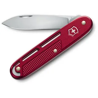 Victorinox Taschenmesser Onefold Alox, 2 Funktionen, Multitool, Große Klinge, Trageclip, Swiss Made, Rostfreier Stahl, Rot