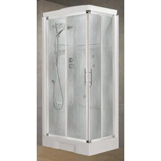 Novellini Neu Holiday A90 Hammam 90x90 CM Kabine Sauna Thermostat Aqua Weiß