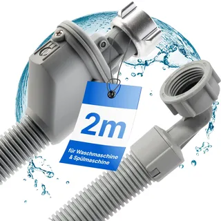 Bomann Bomann® Aquastop Wasserschlauch für Geschirrspüler und Waschmaschine | 2M Waschmaschinenschlauch | 3/4 Zoll | Zulaufschlauch Waschmaschine & Spülmaschine mit Wasserstop | Waschmaschinenanschluss 2m