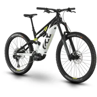 Husqvarna E-BICYCLES E-Bike Trail, Offroad Husqvarna Hard Cross H2, 12 Gang SRAM SX Eagle SRAM SX Eagle, 12-S Schaltwerk, Kettenschaltung, Mittelmotor, (mit Akkuladegerät, mit Akku-Schlüssel), Abfahrtgeeignet, Trailgeeignet, Bikeparkgeeignet weiß 49 cm