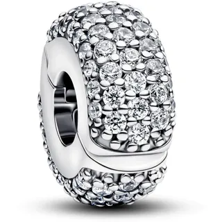 Pandora Clip-Charm Silber Pavé