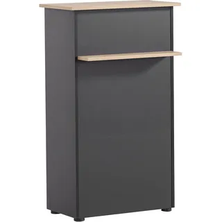 Schildmeyer MÖBELPARTNER Empfangstheke gerade, artisan-eiche, schwarz 65,8 x 44,0 x 110,5 cm