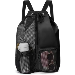 Mesh Schwimmrucksack Wasserdicht Sport Rucksäcke, Turnbeutel Schwimmbeutel Schwi
