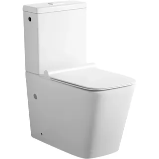 Sanicomfort Aliki Square Stand-WC mit WC-Sitz Weiß