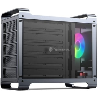 5 Fach RAID FestplattenGehäuse, Yottamaster Spielorientiert Aluminium Externes Festplattengehäuse für 5 X3.5/2.5" HDD/SSD, Support RAID 0/1/3/5/10/JBOD/PM, mit 80mm Leise RGB Lüfter