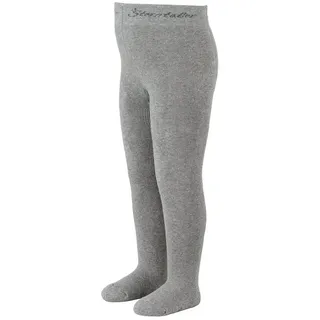 Sterntaler® Strickstrumpfhose Strumpfhose uni (1 St. Babystrumpfhose unifarben, Strumpfhose Vollplüsch) Krabbelstrumpfhose aus Baumwolle und Komfortbund silberfarben 62