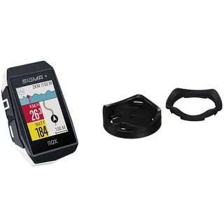 Sigma Sport ROX 11.1 EVO White | Fahrradcomputer kabellos GPS & Navigation inkl. GPS Halterung | Outdoor GPS Navigation mit Smarter Funktionsvielfalt & Zubehör, GPS Halterung