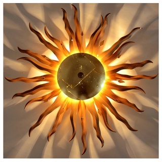 s.LUCE Diator XL handgeschmiedete Sonne Rost- & Goldfarben