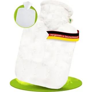Hugo Frosch Wärmflasche Klassik 1,8 l mit Bezug Kunstfell Creme