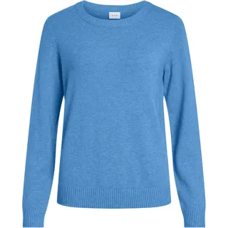 VILA Viril O-Neck L/S Knit Top - Noos Schwarz XXL