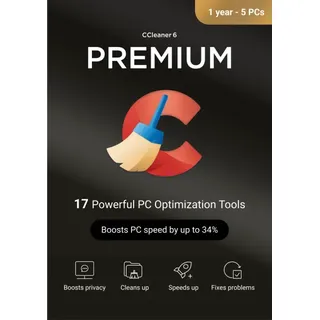 Piriform CCleaner Premium 5 Geräte - 1 Jahr, Download