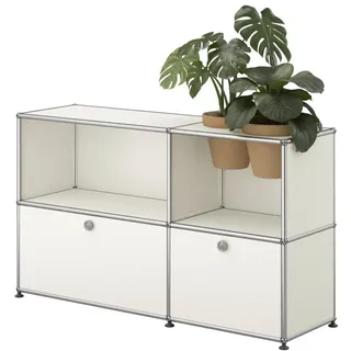 USM Haller Sideboard mit zwei Klapptüren und Pflanzeneinsatz Reinweiss