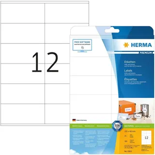 Herma Etiketten 4363 weiß 105,0 x 48,0 mm