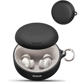 hülle für Anker Soundcore Sleep A30 Wireless Headphones,daunke weiche Silikon-Schutzhülle, hautfreundliches Etui mit Runde Schnalle, vollständiger Schutz, Schwarz