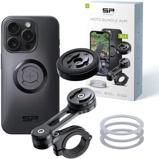 SP CONNECT Moto Bundle mit Anti Vibration Module | SPC+ | kompatibel mit iPhone 15 Pro Handyhalter für Motorrad Bike Moped Roller | Gadget Halterung für Navi