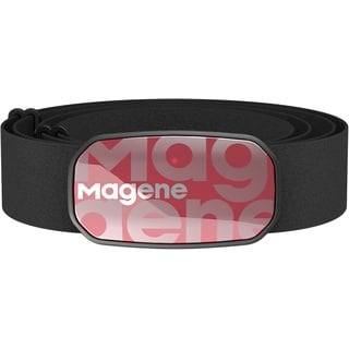 Magene H603 Pulsmesser Brustgurt HRM Fitness Tracker IP67 wasserdichte Unterstützung Bluetooth 4.2 und ANT+, Kompatibel Wahoo, Zwift, Strava, Elite HRV Rot