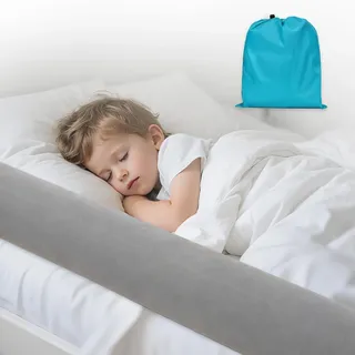 Rausfallschutz Bett Reise Aufblasbar, Bettschutzgitter Aufblasbare Bettgitter, Rausfallschutz Bett Reise, Abnehmbar Bettschutzgitter Kinder, Bettgitter Rausfallschutz für Kinderbett Reise 130*20*15