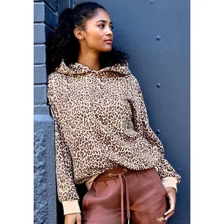 Buffalo Kapuzenpullover Leo-Optik Beige 48/50