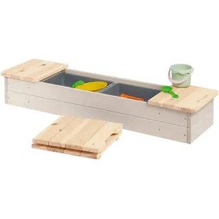 Pinolino Sandkasten Hedda mit 2 abdeckbaren Wannen beige/Natur