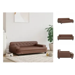 vidaXL Hundebett Braun 90x53x30 cm Kunstleder