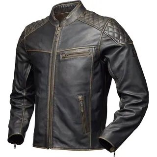 Modeka Phinix Motorrad Lederjacke, dunkelbraun, L