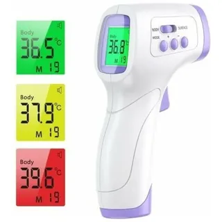 Stirnthermometer Für Erwachsene, Infrarot-thermometer Mit Fieberalarm, 2-in-1-stirnthermometer Ohne Berührung Mit Speicherfunktion Und Lcd-bildschirm