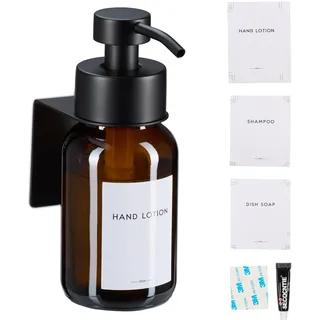 Relaxdays Seifenspender 250ml Braun