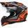 Motorradhelm Enduro Motorrad Ventilationsöffnungen für maximalen Luftstrom Kühlung integrierte Sonnenblende Helmet R V 24 Erwachsene Schwarz Orange Grau Größe S