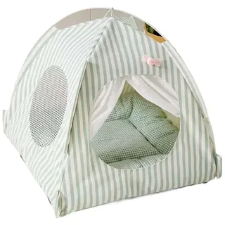 AHYBE Outdoor Hundezelt Katzenzelt Haustier Zelt Nester Hunde/Katzenzeltbett Wegklappen Zelt Mit Bequemer Polsterung Für Kleine Und Mittelgroße Hunde Katzennest(A,50 * 50 * 44CM)