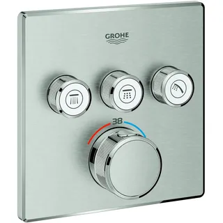 Grohe Grohtherm SmartControl Thermostat mit 3 Ventilen supersteel