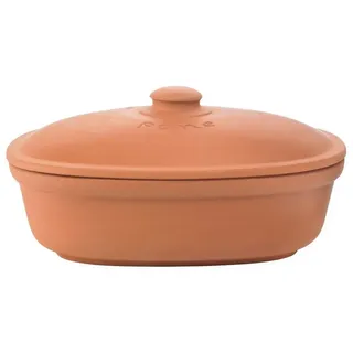 RÖMERTOPF Römertopf MEDI Brot-Frische-Topf oval terracotta, Keramik, teilglasiert