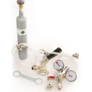 ich-zapfe Zubehörpaket Pygmy mit Flach Fitting und 0,5 kg CO2 Flasche