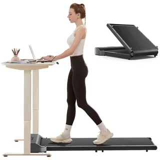 WALKINGPAD Z1 Laufband Klappbar, Walking Pad 1-6 km/h mit Fernbedienung und LED-Anzeige, Kompaktes und Leises Laufband Schreibtisch für Zuhause Büro