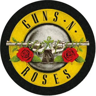Pyramid International Guns N' Roses Turntable Record Slip Mat zum Mixen, DJ-Kratzen und Heimhören (Logo-Design) - Offizielles Merchandise-Produkt