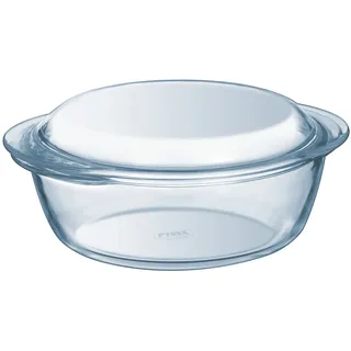 Pyrex Runde Kasserolle mit Deckel Glas