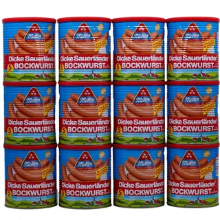 12x Metten Dicke Sauerländer Bockwurst Abtropfgewicht 400g