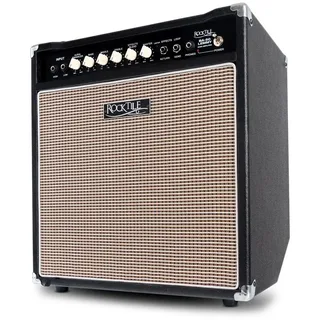 Rocktile BA-50 Lemmy Basscombo (50 Watt, Kickback-Gehäuse, 12" Speaker, mit Effektschleife und Limiter) schwarz