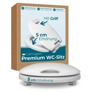 Calmwaters WC-Sitz erhöht mit Absenkautomatik Weiß
