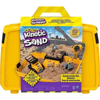 Spin Master Kinetic Sand Baustellen Koffer Modelliersand 907 g